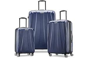 Samsonite Centric 2 Hardside Expandable Luggage with Spinner Wheels, True Navy, 3-Piece Set (20/24/28)
