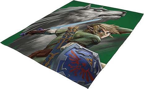 Familando große kuschelige Flauschdecke Fleecedecke Zelda · 160 x 200