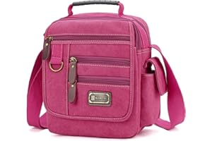 Sunsomen Mens bag Canvas Shoulder Bag Small Messenger Crossbody Bag Work Bag Vintage Multi-function