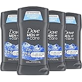 Dove Men+Care Antiperspirant Deodorant Cool Fresh 4 Count for a Long-Lasting Aqua Scent, with 72H Protection, 2.7 oz