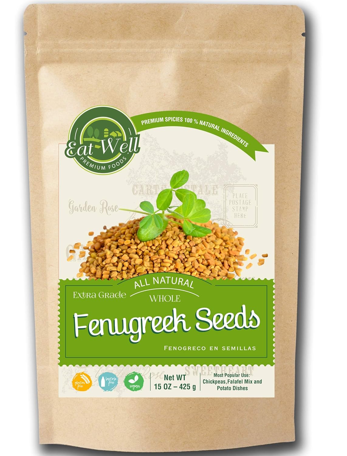 Fenugreek Seeds 15oz 425 g Reseable Bag Bulk