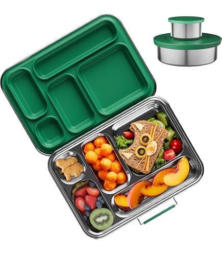 Amazon.com: AOHEA Stainless Steel Lunch Box for Kids, Leak Proof