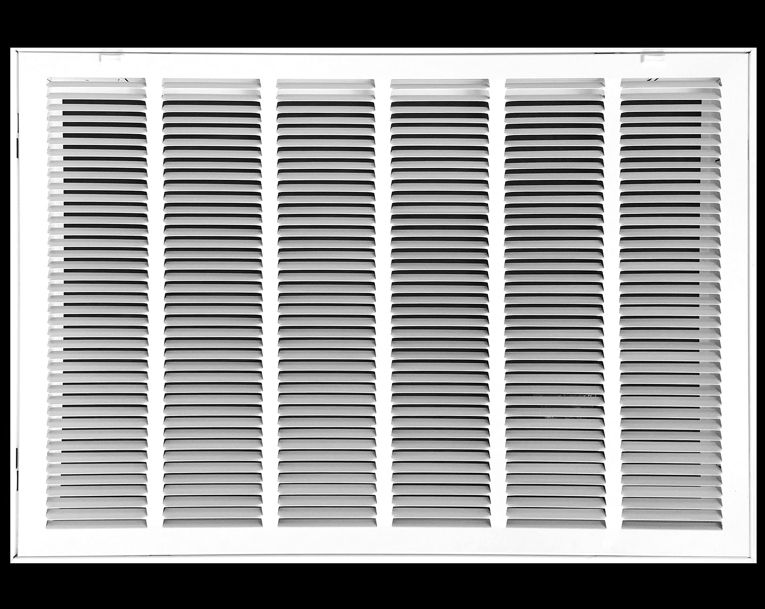 Photo 1 of (BENT) (MISSING HARDWARE) HVAC Premium 32 x 18 Duct Opening Steel Return Air Filter Grille, for 1-inch Filter, Removable Door, Flat Stamped HVAC Vent Cover Grille, Outer Dimensions 34.5 x 20.5