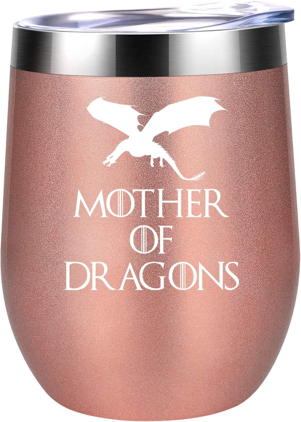 GoT House Targaryen Inspired Merchandise Gifts - Mother of Dragons - Funny Birthday, Mothers Day Wine Gifts for Women, Mom, Wife, Daughter, Sister, Best Friends, BFF, Coworker - Coolife Wine Tumbler