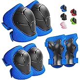 Wemfg Kids Protective Gear Set Knee Pads for Kids 3-14 Years Toddler Knee and Elbow Pads with Wrist Guards 3 in 1 for Skating Cycling Bike Rollerblading Scooter