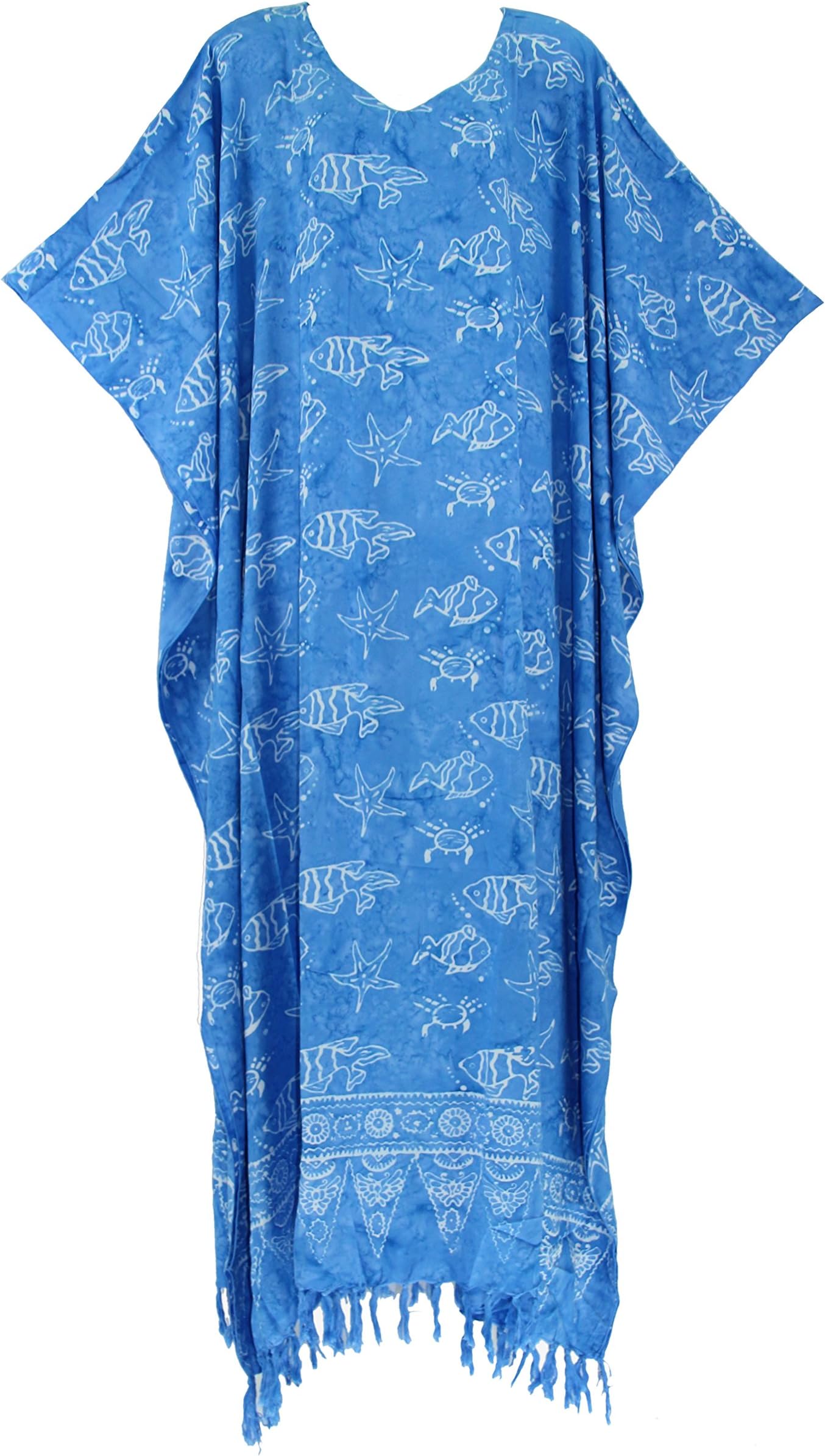 Beautybatik Batik Caftan Kaftan Loungewear Maxi Long Plus Size Dress