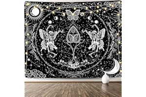 KJHL Skull Tapestry for Bedroom Aesthetic Black and White Skeleton Tapestry Wall Hanging Large Goth Tapestries for Living Room 51ʺ x 59ʺ