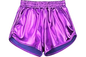 Perfashion Girls Metallic Shorts Sparkly Shiny Hot Pants Gold/Silver/Pink Outfit