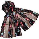 Evening Elegance Colorful Christmas Tree Holiday Scarves with Gift Box Option