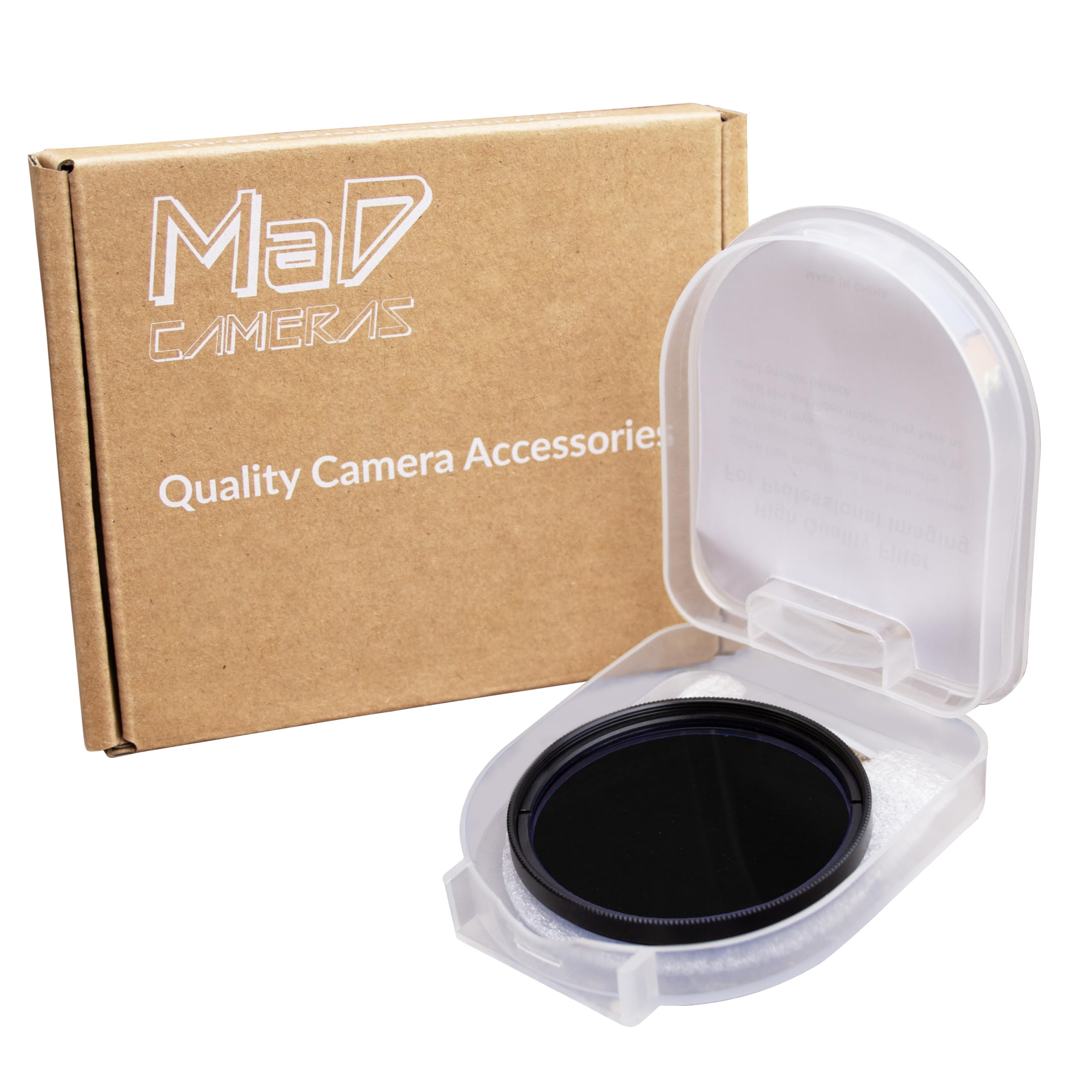 MaD Camera - 52mm R95 IR Infrared Filter - 950nm Premium DSLR Lens Filter for High-Contrast Black & White Photography - Ideal for Landscape & Still Life