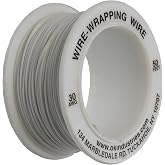 Jonard Tools R-30W-0050 White Insulated Kynar Copper Wire Roll, 30 AWG, 50 ft Length