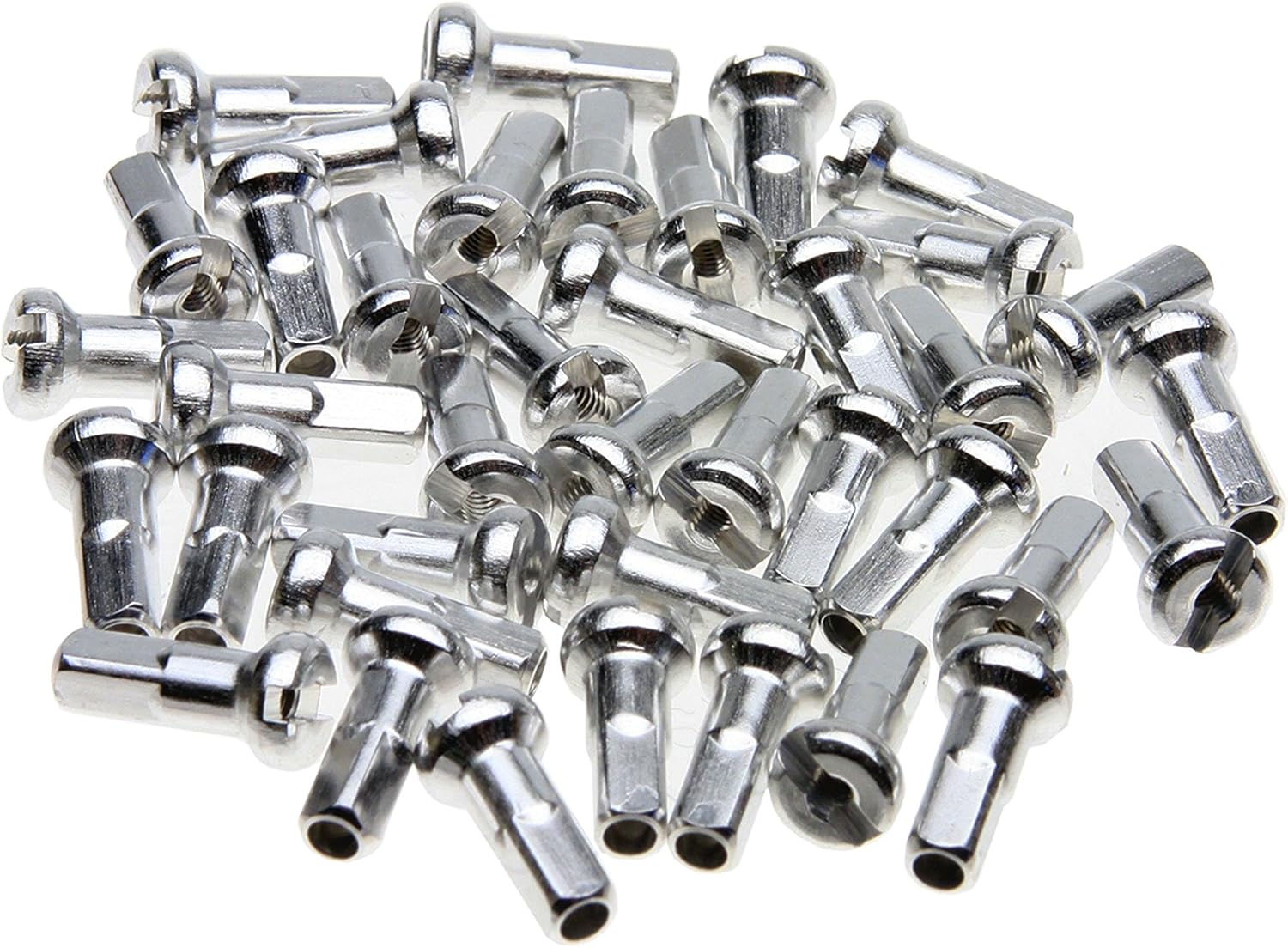 Wheelsmith Brass Nipples (Pack of 50), Silver, 18x12mm