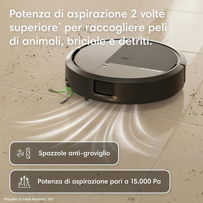 Roomba® 115 Combo robot aspirapolvere lavapavimenti, 15.000 Pa