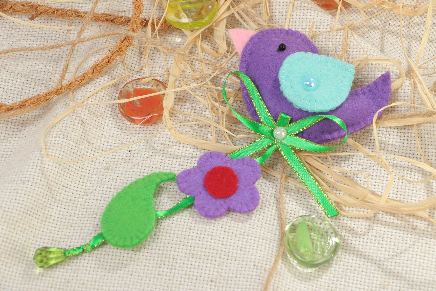 Iman decorativo artesanal textil para la nevera de fieltro con ...