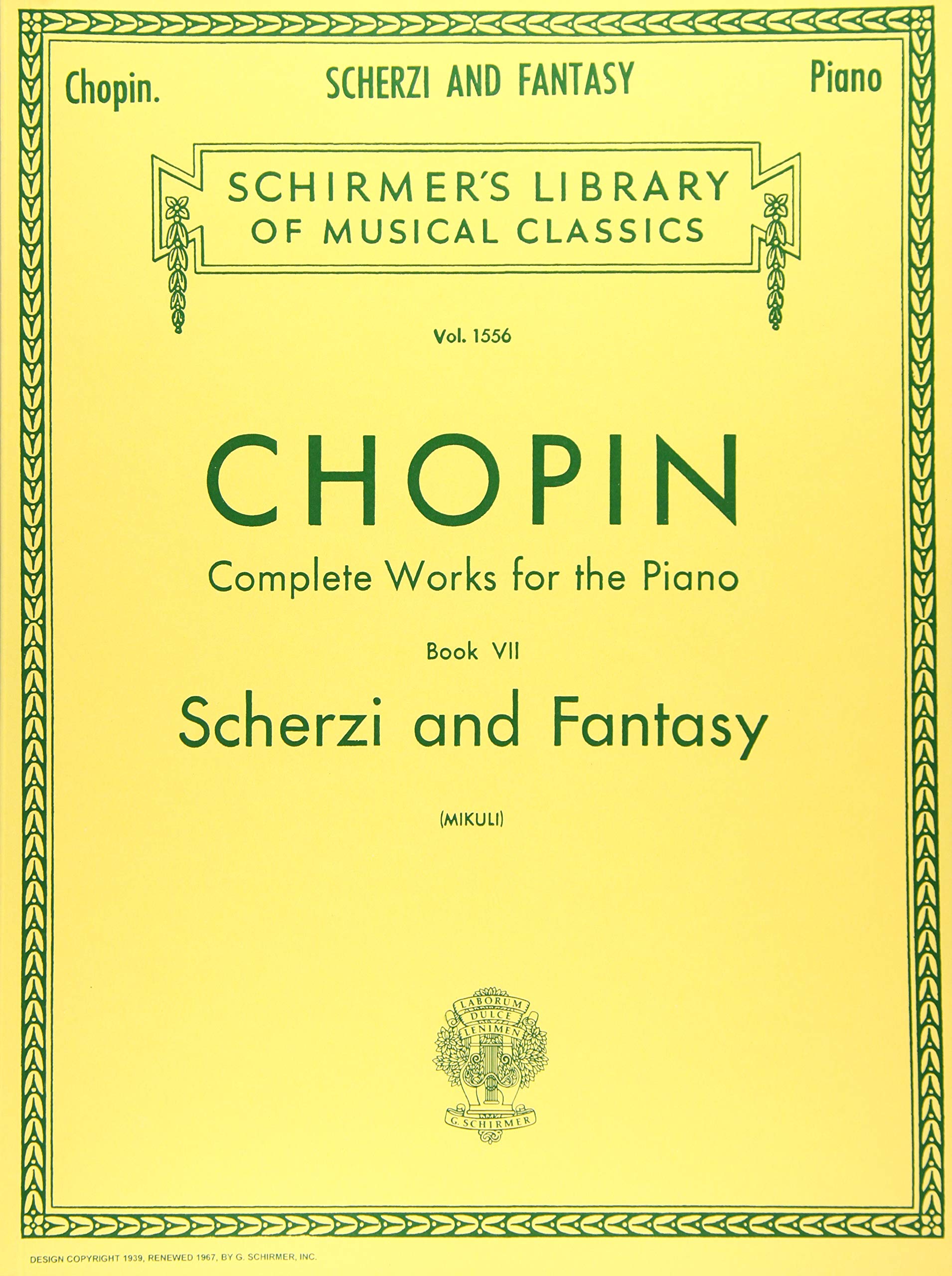 Scherzi; Fantasy in F Minor: Schirmer Library of Classics Volume 1556 Piano Solo