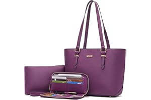 QIYUER Purses And Wallets Set For Women Work Tote Satchel Handbags Shoulder Bag Top Handle Totes Purse With Matching Wallet