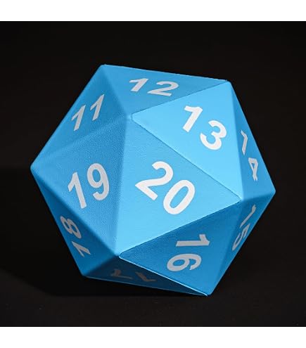 Amazon.com: 55mm Jumbo D20 Opaque Black with White Numbers : Toys