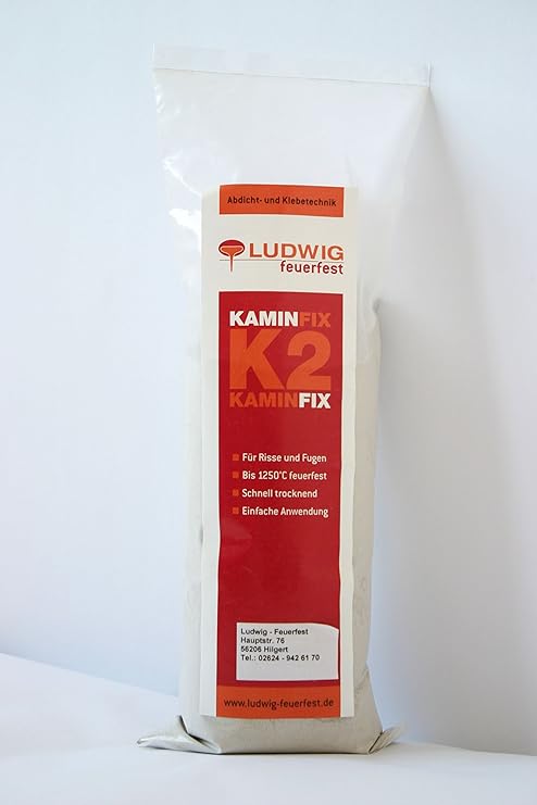 Feuerfester Mörtel, Kamin Mörtel, Feuerbeton, Ofenmörtel, Schamottemörtel zur Kaminreparatur, Mörtel, Feuerzement 0,75kg - 02