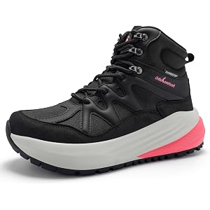 OrthoComfoot Women's Orthopedic Waterproof Hiking Boots: Comfortable Wide Toe Box Arch Support Plantar Fasciitis Diabetic Tra