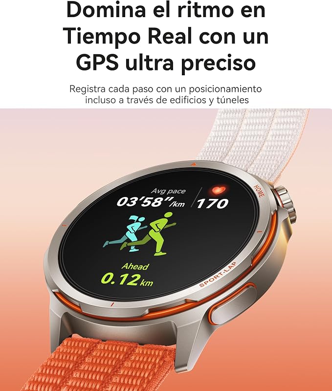 Watch GT Runner 2 Smartwatch, Running GPS Ultra Preciso, Naranja
