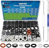 ZDBB 1000 Pcs O Ring Kit and Washers Assortment 18 Sizes Plumbing Gasket