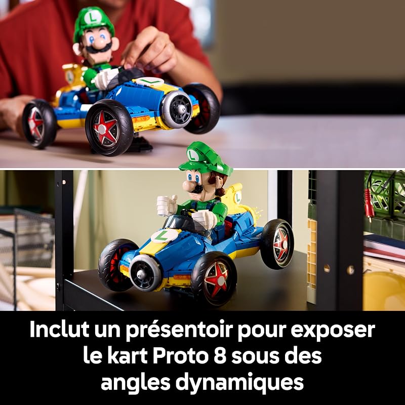 Mario Kart : Luigi et Proto 8 - Maquette de Voiture pour Adulte - Figurine de Personnage Nintendo à Exposer - Décoration & Set Gaming Collector - Idée Cadeau pour Fan du Jeu Vidéo 72050 — photo 6 sur 8