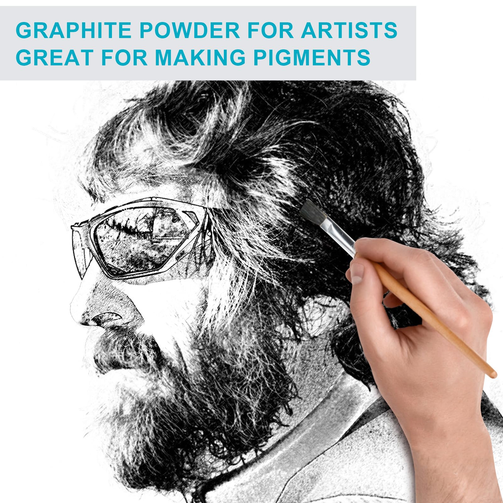 1LB Pure Graphite Powder,3000 Mesh Microfine Dry Graphite Lubricant Powder for Locks,Pinewood Cars,Bearings,Reels,Sketches,Paintings