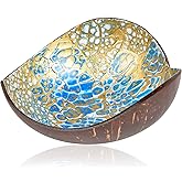 Coconut Bowls Decorative Candy Dish - Heart Acai Bowl, Natural Wooden Candy Dish, Key Bowl Holder for Entryway Table, Yogurt Smoothie Nuts Dessert Container, Rice Fruits Dry Snack Storage Shell Bowls