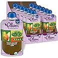 Plum Organics Stage 2 Organic Baby Food - Pear, Spinach, and Pea - 4 oz Pouch (Pack of 12) - Organic Fruit and Vegetable Baby Food Pouch