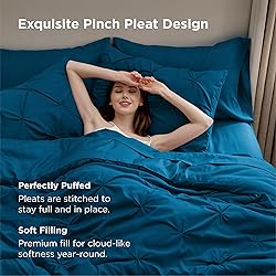 Bedsure Twin Comforter Set Teal - Bed in a Bag Twin