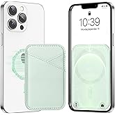 Miroddi for MagSafe Wallet, Strongest Magnetic Card Holder for iPhone 17/16/15/14/13/12 Series, Ultra-Thin Leather Magnetic Phone Wallet with 2 Card Slots, RFID Blocking, No More Falling, Leafy green