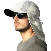 Mens Sun Hat with Breathable Mesh Sun Hats for Men Fishing Hat | Sun Protection, Adjustable Head Circumference with Neck Flap for Hiking Cycling Beach