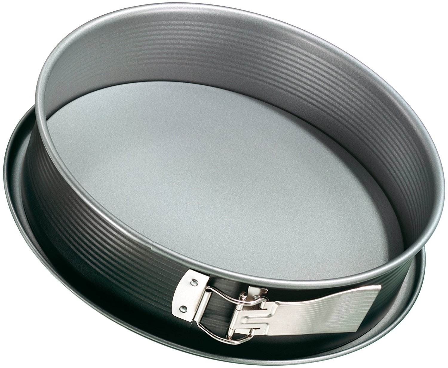 Zenker "Energy Springform with Flat Base, Stainless Steel, Anthracite/Silver, 26 cm Diameter