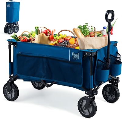 TIMBER RIDGE Festival Trolley on Wheels 200L Folding Wagon Cart
