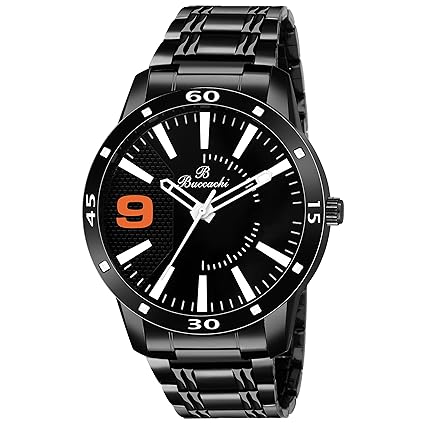 Analogue Black Round Dial Watch for Mens (B-G5044-BK-BC)