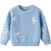 Flofallzique Baby Girl Winter Clothes Knit Sweater Crewneck Pullover Sweatshirt for Infant Toddler