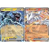 Pokemon - Zekrom ex 034/086 &amp; Reshiram ex 020/086 - Black Bolt White Flare - Double Rare - 2 Card Lot