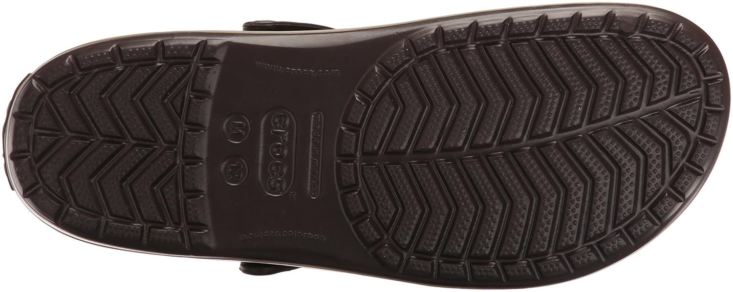 crocs unisex brown crocband clogs & mules