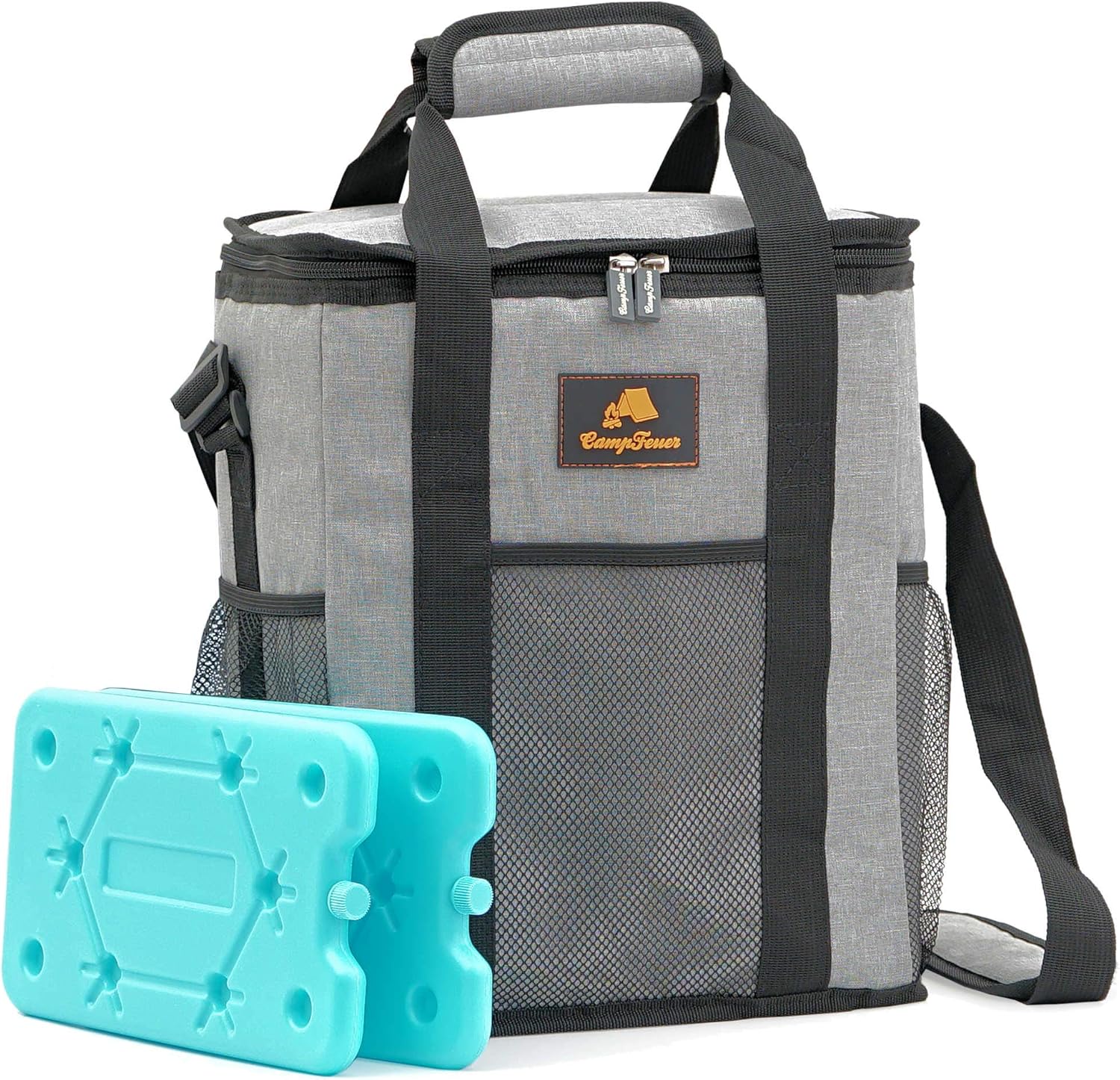 CampFeuer wine cooler bag for 6 bottles grey Lightweight and