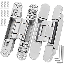 Hawaminent Upgraded Invisible Door Hinges 2 Silver