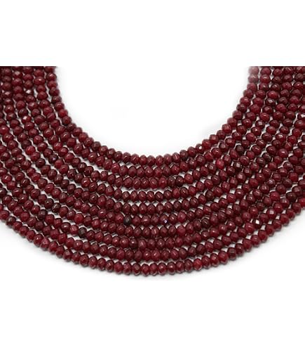 Natural Faceted Brazil Red Jade Gemstone Beads - 4/6/8/10mm Round Loose Beads, 15-inch Strand, Nickel-Free 5 thumbnail image