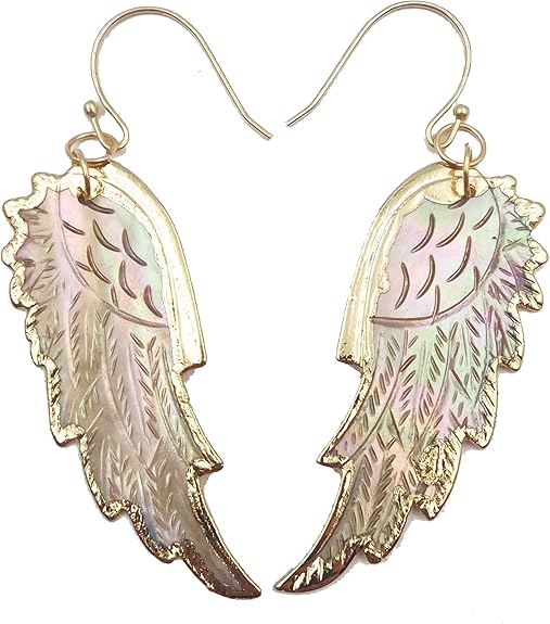 Angel Wings Earrings (Pink) Jewelry