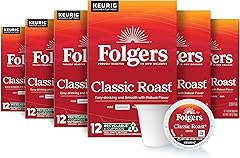 Folgers Classic Roast Medium Roast Coffee, 72 Keurig K-Cup Pods