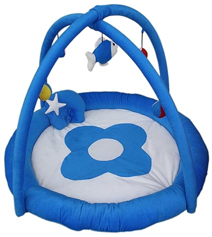 Amardeep Baby Playgym Cum Playmat, Blue