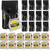 Mini Screwdriver Keychain Tape Measure Keychains Set Retractable Keychain Tape Measure Mini Screwdrivers in Pouch Keychain for Birthday Party Favors and Daily Use, 1 m/ 3 ft (24 Pcs)
