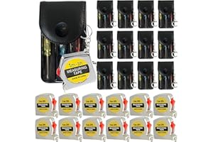 LONLYEAGLE Mini Screwdriver Keychain Tape Measure Keychains Set Retractable Keychain Tape Measure Mini Screwdrivers in Pouch Keychain for Birthday Party Favors and Daily Use, 1 m/ 3 ft (24 Pcs)