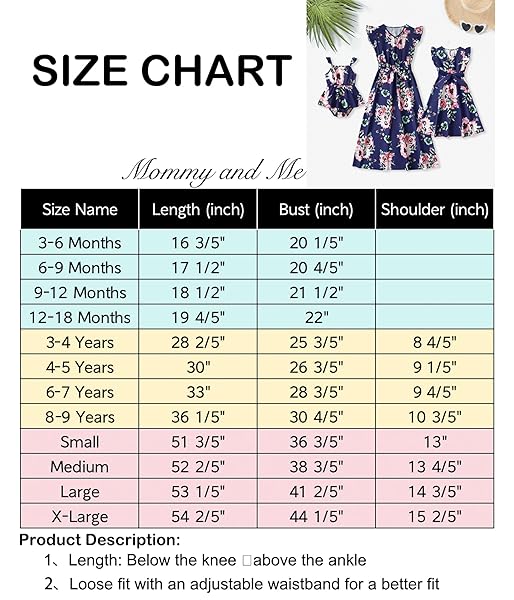 FOCAMIA PINK V NECK RUFFLE SHORT-SLEEVE SPLICING BUTTERFLY AND FLORAL PRINT DRESS FOR MOMMY AND ME(BLUE,6-9 MONTHS)
