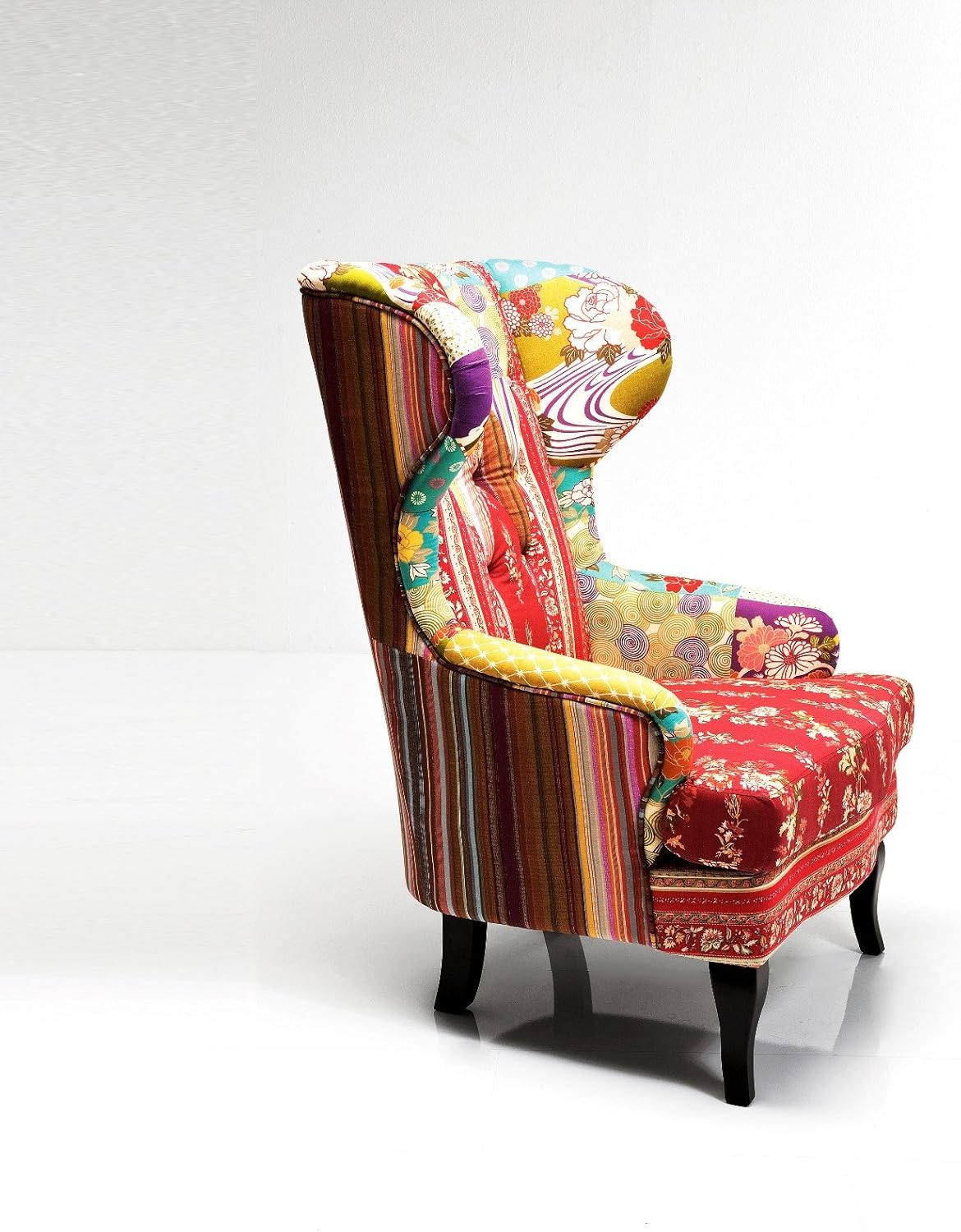 multi coloured armchair