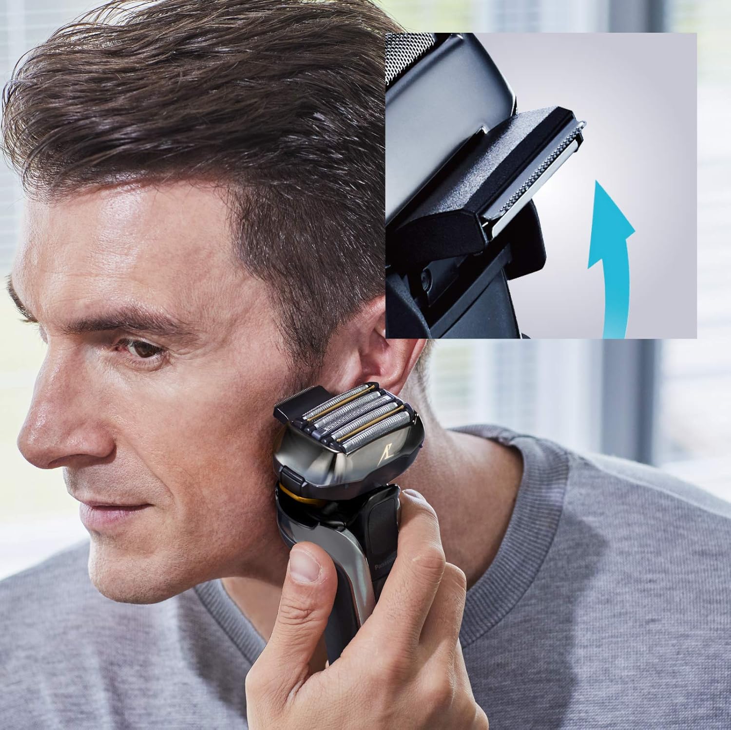 Panasonic Premium Razor with 5 Clipper Elements, Wet & Dry Razor with ...