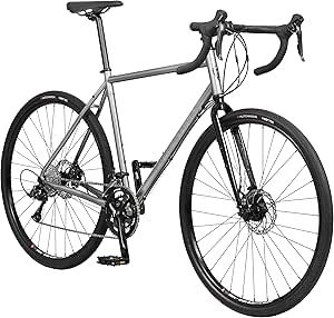 Amazon.com : Pure Cycles Adventure Gravel Pro 18-Speed Disc Road Bike, 46cm/X-Small, Henday Grey 